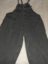 Size 16 Black Denim Dungarees