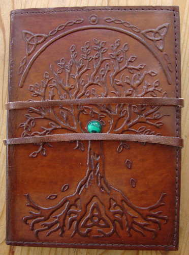 Embossed leather refillable - leather,