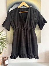 SHEIN Girls Black Ruffle Beach