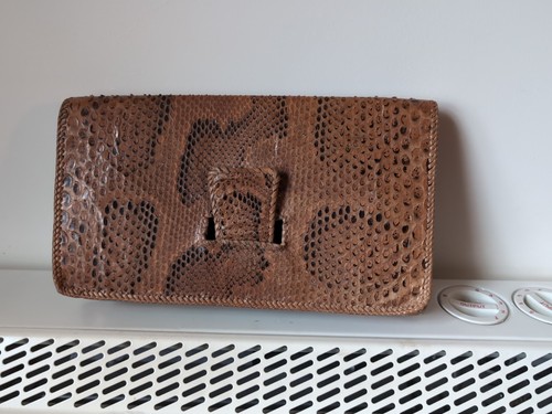 Python skin clutch bag - skin,