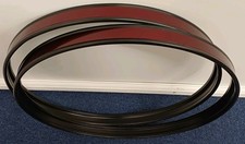 20" Black Metal Bass Drum Hoops With Red Inlay (Pair)
