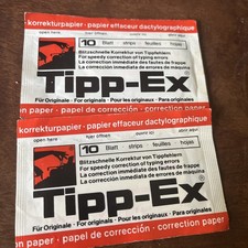 Tipp-Ex (Tippex)Typewriter 10  Paper Correction Strips White ( 2 packets)
