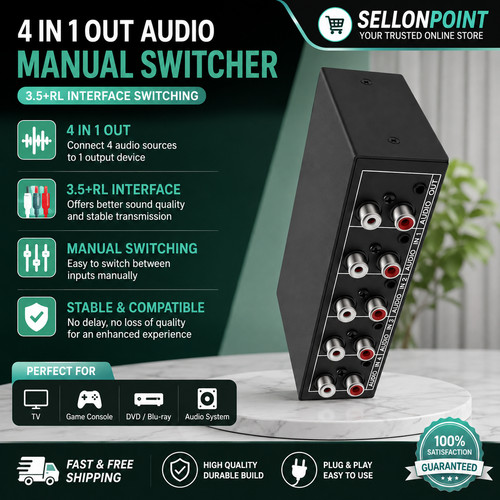 Rca aux audio switcher 1 - aux, in