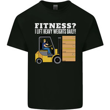 I Lift Heavy Weights All Day Funny Forklift Driver Mens Cotton T-Shirt Tee Top