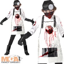 Open Heart Surgeon Boys Fancy Dress Halloween Doctor Childs Kids Horror Costume