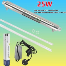 25W Ultra Violet UV Water Treatment System Steriliser Filter -1.4Ton/H UK 
