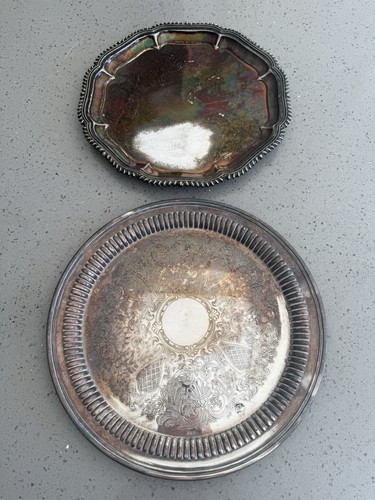 Pair silver plated drinks - silver,