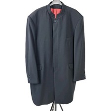 Pierre Remon Pour Homme Black Nehru Jacket Chest 54" XXL (Pit to Pit 27") men