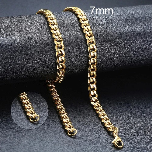 Stainless steel necklace long - stainless,