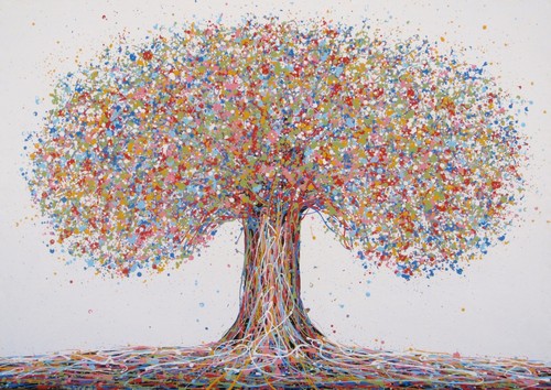 Abstract modern wall art tree - abstract,