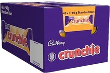 Cadbury Crunchie Chocolate Bars Full Size 48 X 40g BB04/12/25