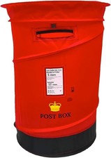 Red British Post Box Pop-Up Laundry Basket - Collapsible Storage Medium 