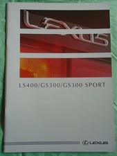 Lexus LS400 GS300 & GS300 Sport range brochure Mar 1997