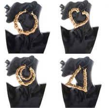 Large Womens Bamboo Earrings