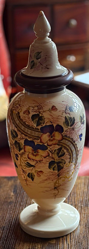 Vintage hand painted ceramic - hand-painted,