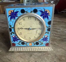 Antique Swiss Made Zenith Small Enamel Clock