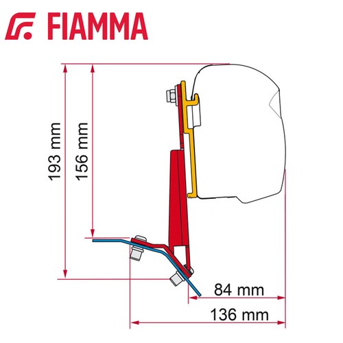 Fiamma awning bracket adapter - bracket,