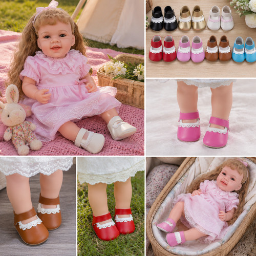 8cm leather doll shoes - 8cm,