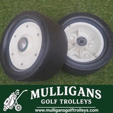 Powakaddy Classic Electric Golf Trolley Wheels / Pair / GOOD Used Condition