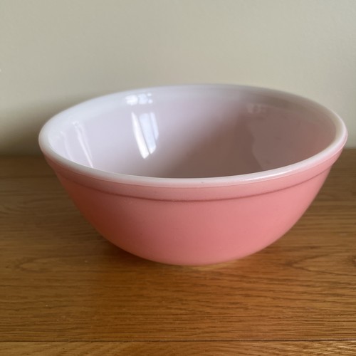 Pink pyrex mixing bowl - mixing,