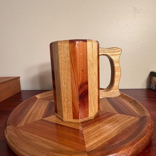 Handmade wooden beer stein - beer,