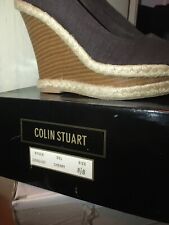 Colin Stuart Brown Wedge ladies shoe size 8 1/2 b