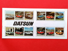1976 DATSUN RANGE Sales Brochure inc 260Z 260C Bluebird Violet SSS Sunny 100A