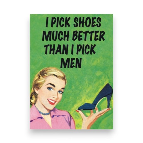 Retro humour fridge magnet - humour,