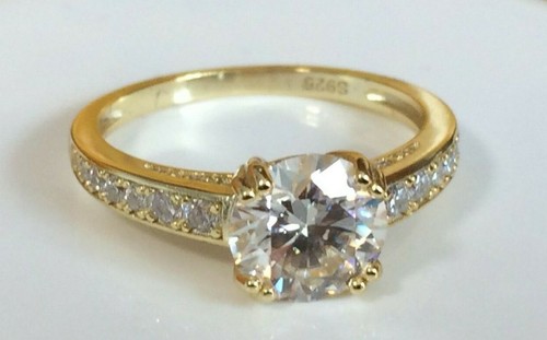 Moissanite diamond ring 8mm - diamond,