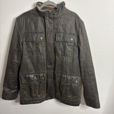 Fat Face Brown Flap Jacket Size Large Excellent Condition