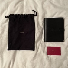  Cartier Leather black calfskin Notebook Desk Diary Cover