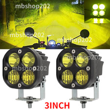 2x 3 INCH Yellow Driving Fog