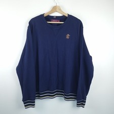 Aston Villa Blue Large fit 100% Cotton Sweatshirt AVFC Jumper Pullover Official