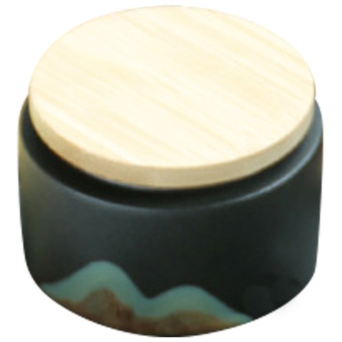 Porcelain tea canister ceramic - tea,
