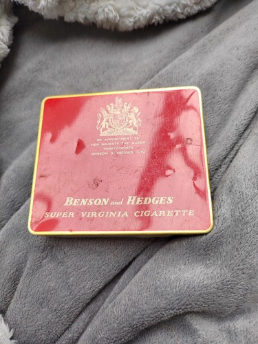 Vintage cigarette tin benson - cigarette,