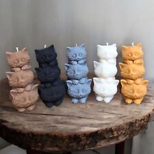 Cat Candles Set Of 5 Multi