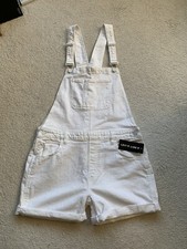 NEW Levis Line 8 White Short Dungarees Size M (D2442)