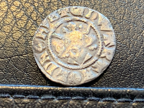 English hammered silver penny - hammered,