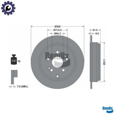2x BRAKE DISC BDS1732 FOR