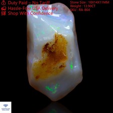 13.90 Cts Natural Australian Fire Opal Spiritual Rough Gemstone 18x14x11 mm