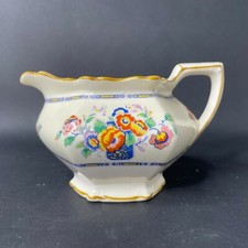 Vtg Royal Ivory John Maddock & Sons Minerva Ceramic Creamer Flowers Floral