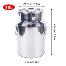 18l Stainless Steel Milk Churn Can Milk Jug Canister W/carry Handle & Sealed Lid