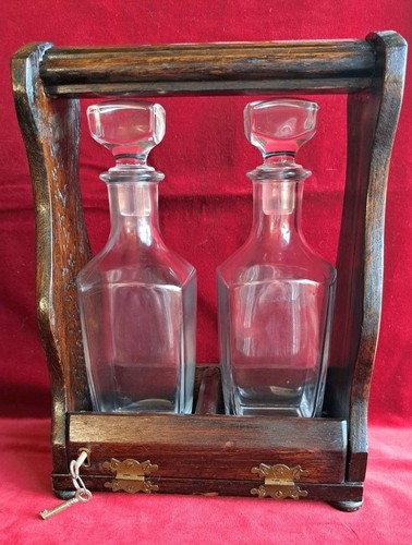Vintage wooden tantalus with - vintage, 2