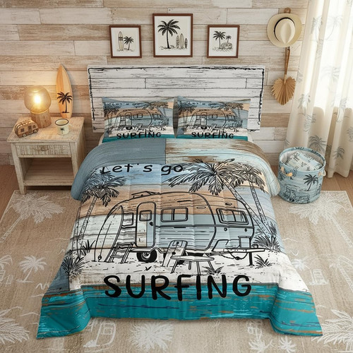 Camping comforter set queen - camping,