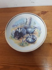 Vintage Wildlife Of Britain Badgers Susan Beresford Readers Digest Plate