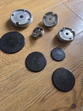 Set of 4 Cooker Oven Gas Hob Burner  Caps  Crown Ring Tops Covers - 