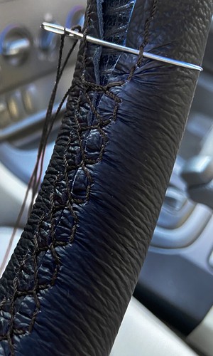 Beige leather steering - leather, wheel