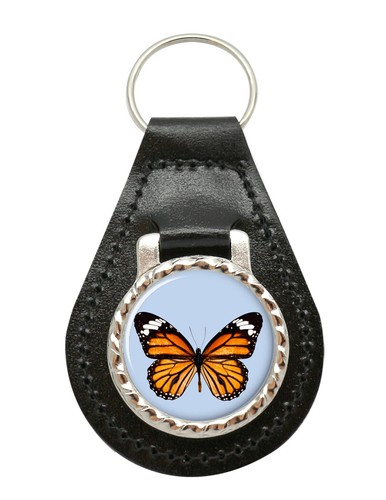 Butterfly leather key fob - leather,
