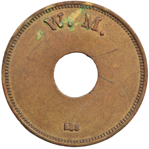 Unresearched brass token - m.,