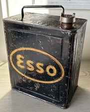 1936 ESSO 2-gallon petrol can with original paint and cap